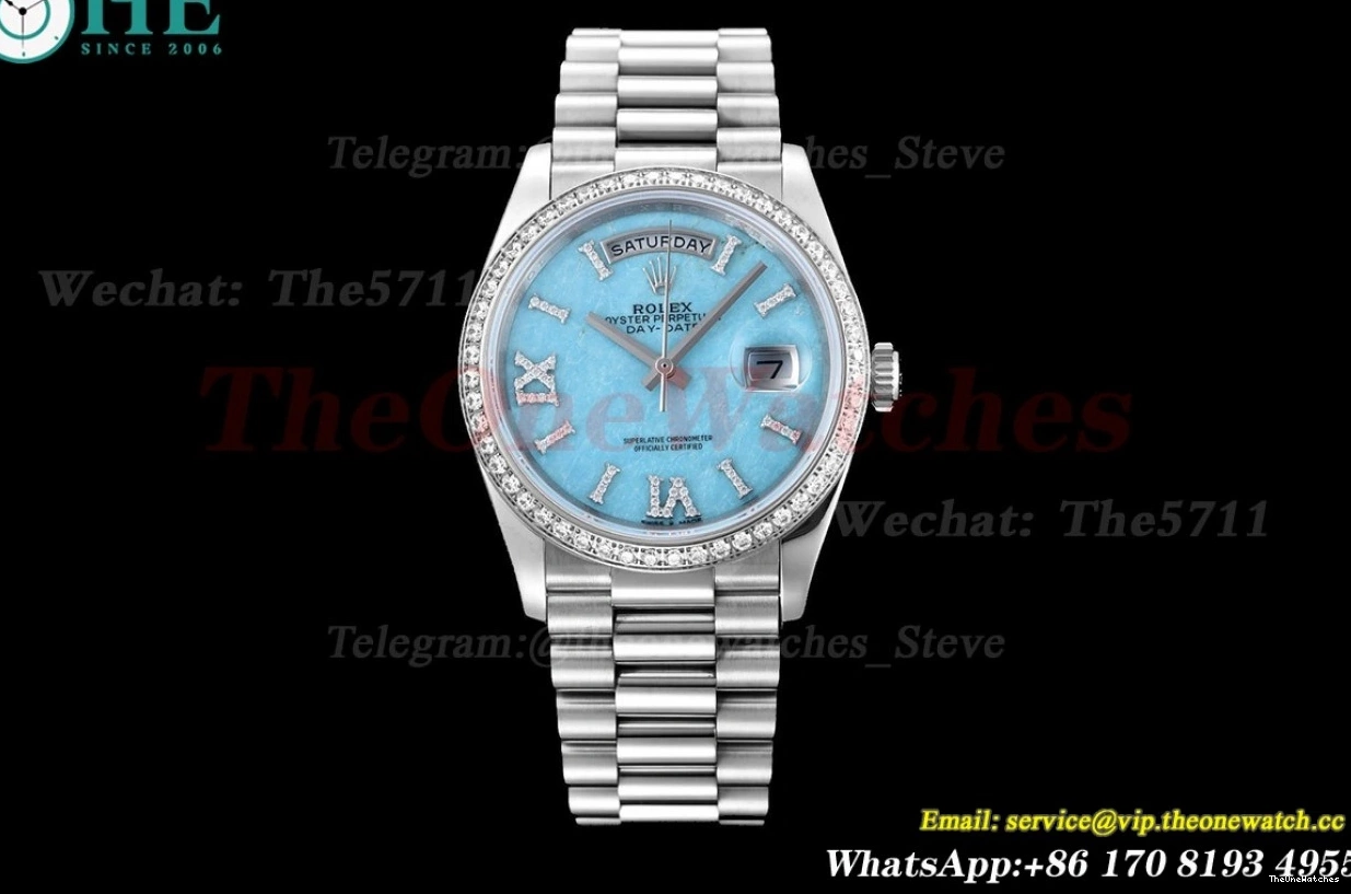 DayDate SS A2836 Turquoise RAF Dial 36mm SS Pres Dia 0520